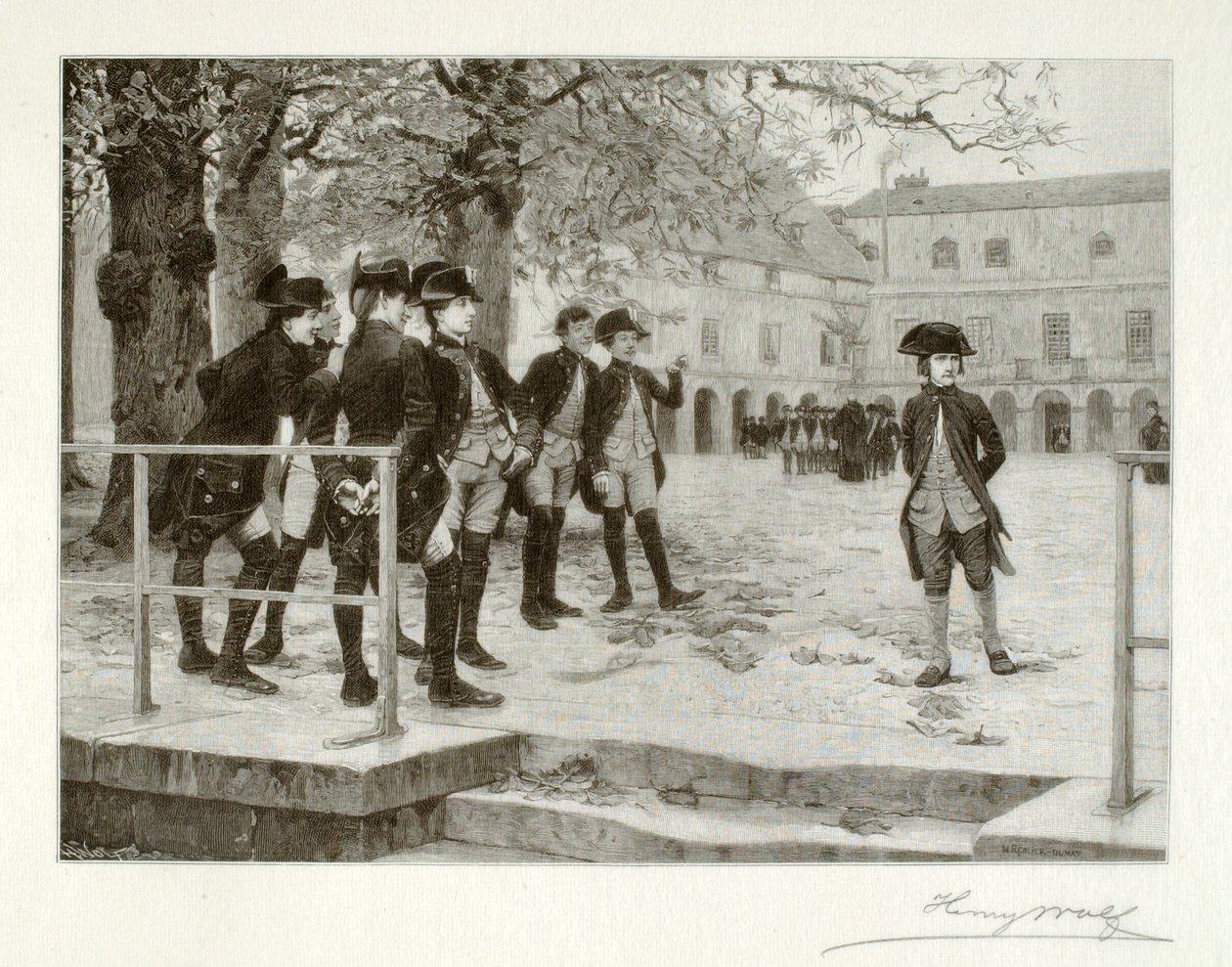Bonaparte, novic, ve škole v Brienne od Henry Wolf