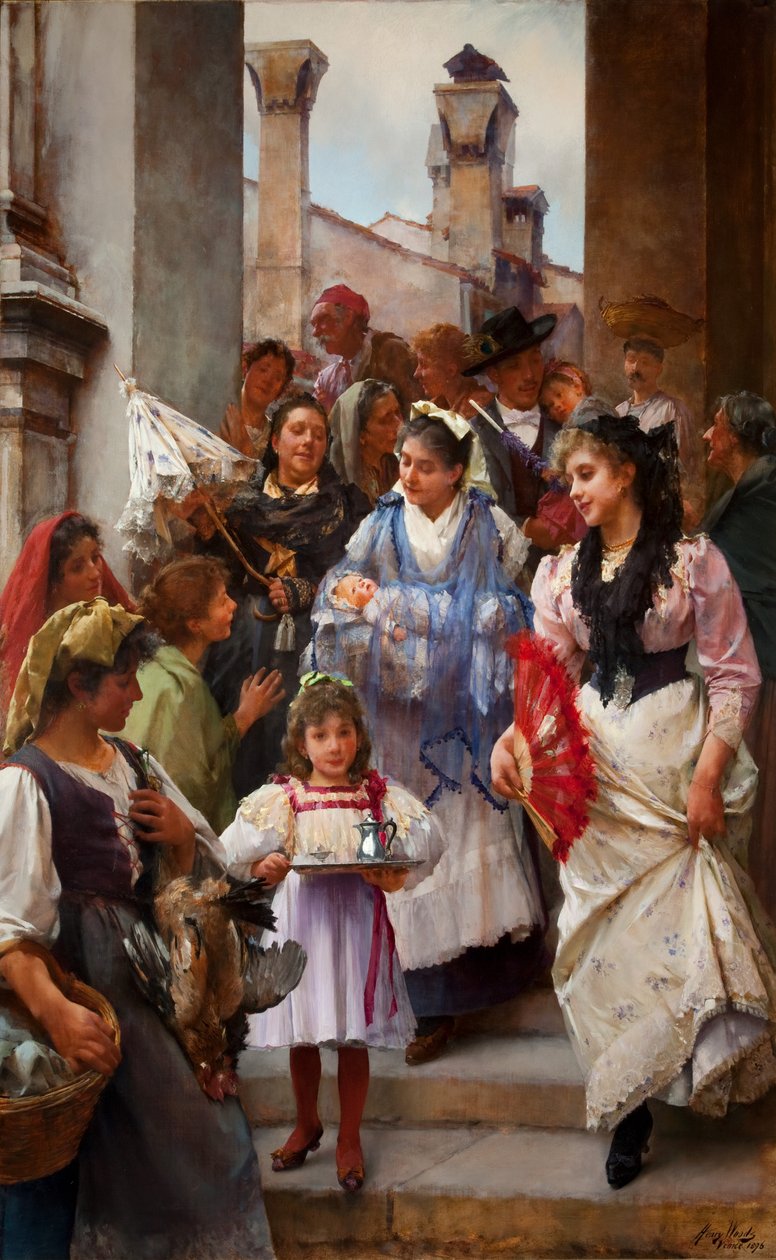 Benátská křtiny, 1896 olej na plátně od Henry Woods