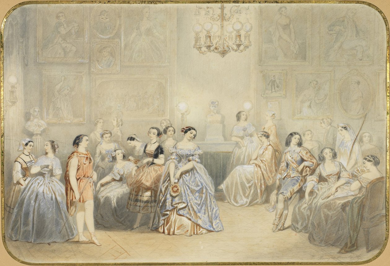 Élisa Rachel ve foyer Comédie Française od Henry de Montault