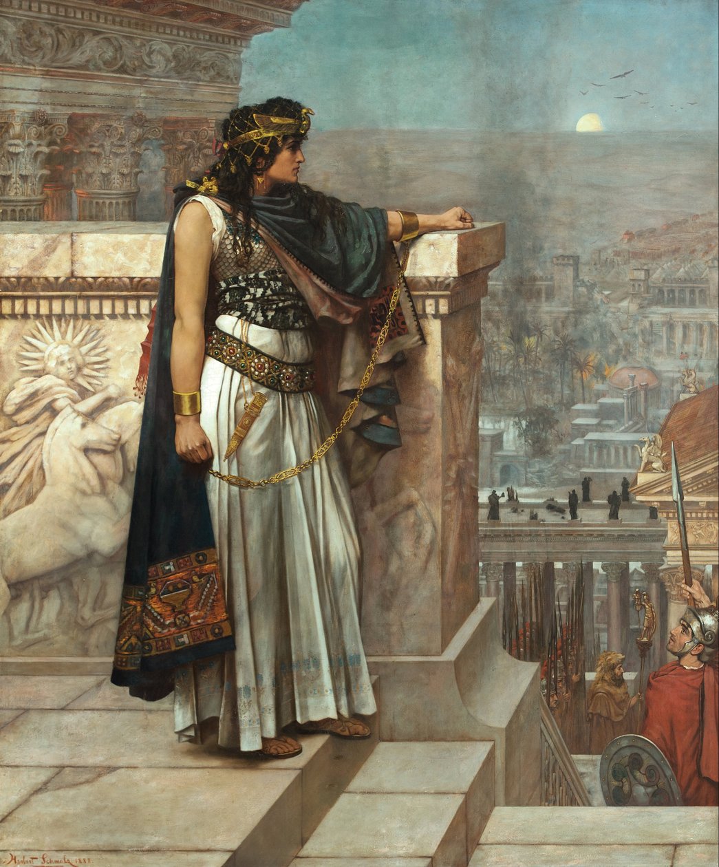 Zenobias se naposledy podívala na Palmýru od Herbert Gustave Schmalz
