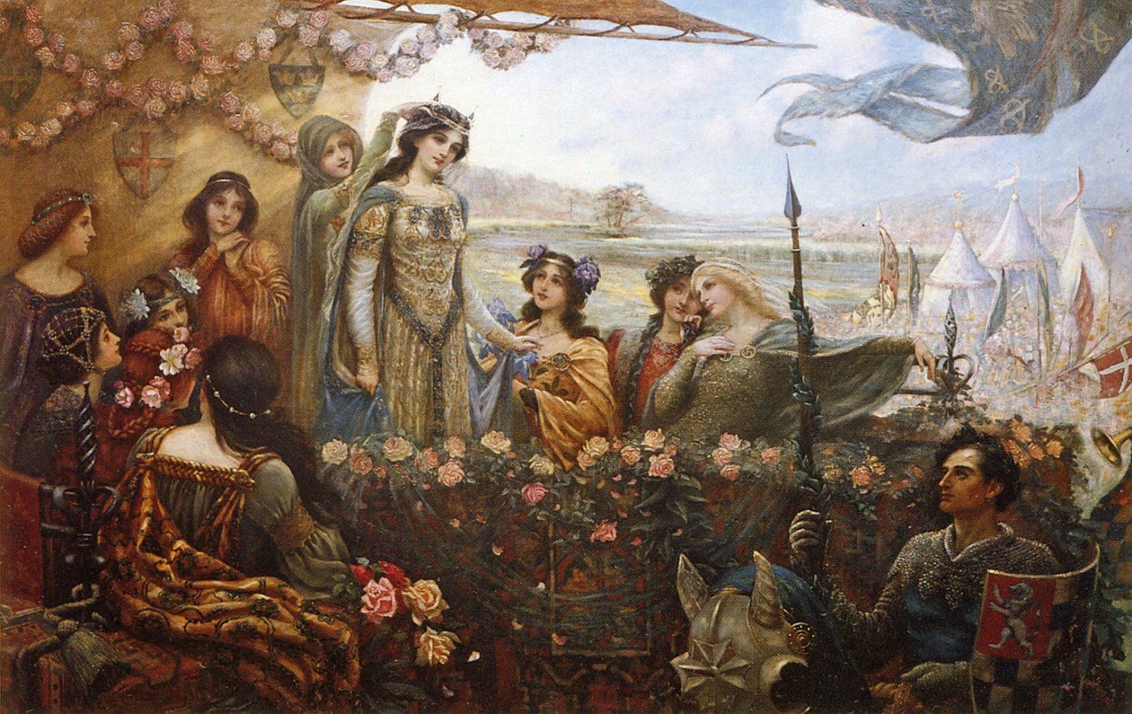 Lancelot a Guinevere od Herbert James Draper