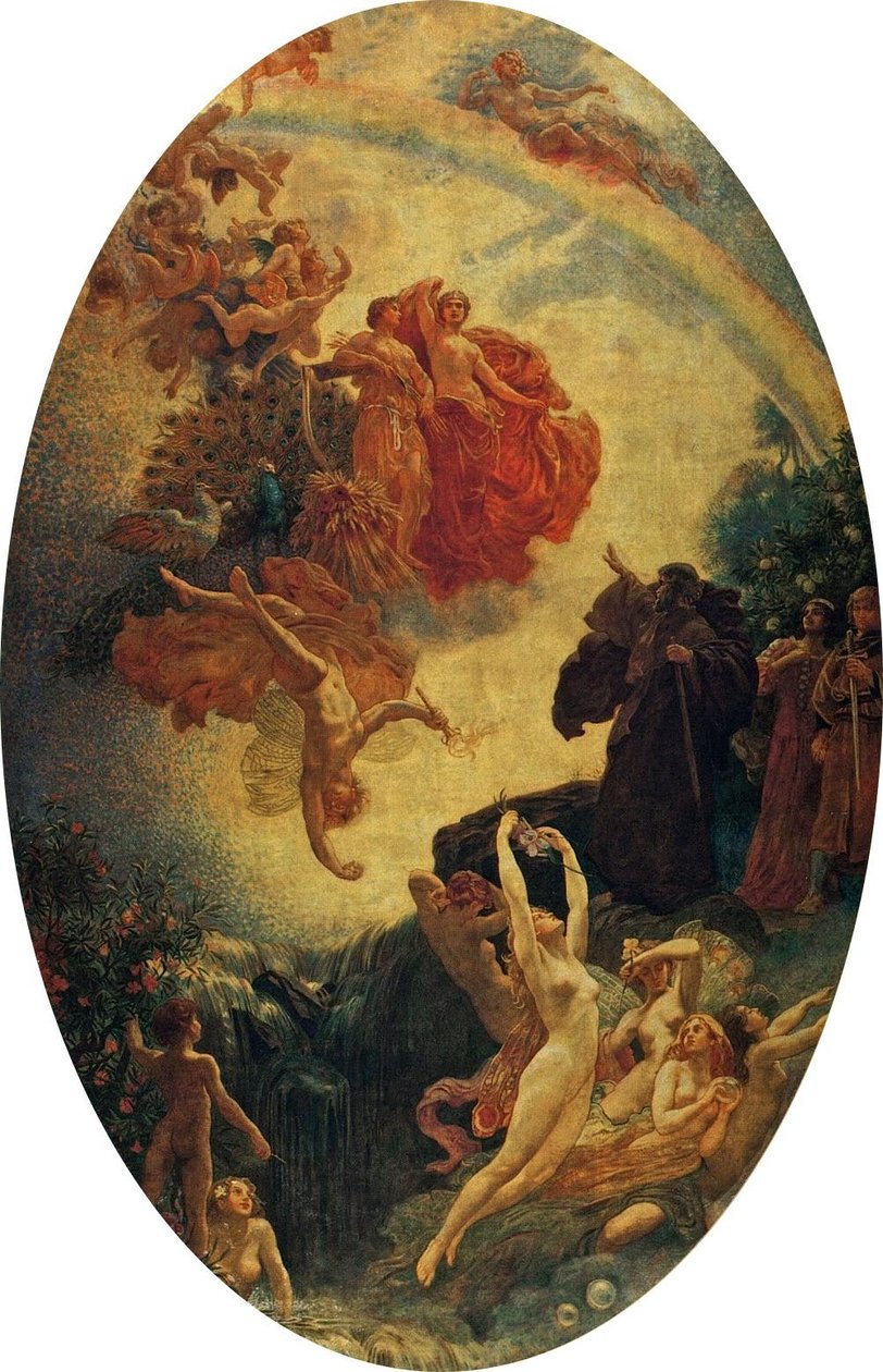 Prospero vyvolává nymfy a božstva od Herbert James Draper