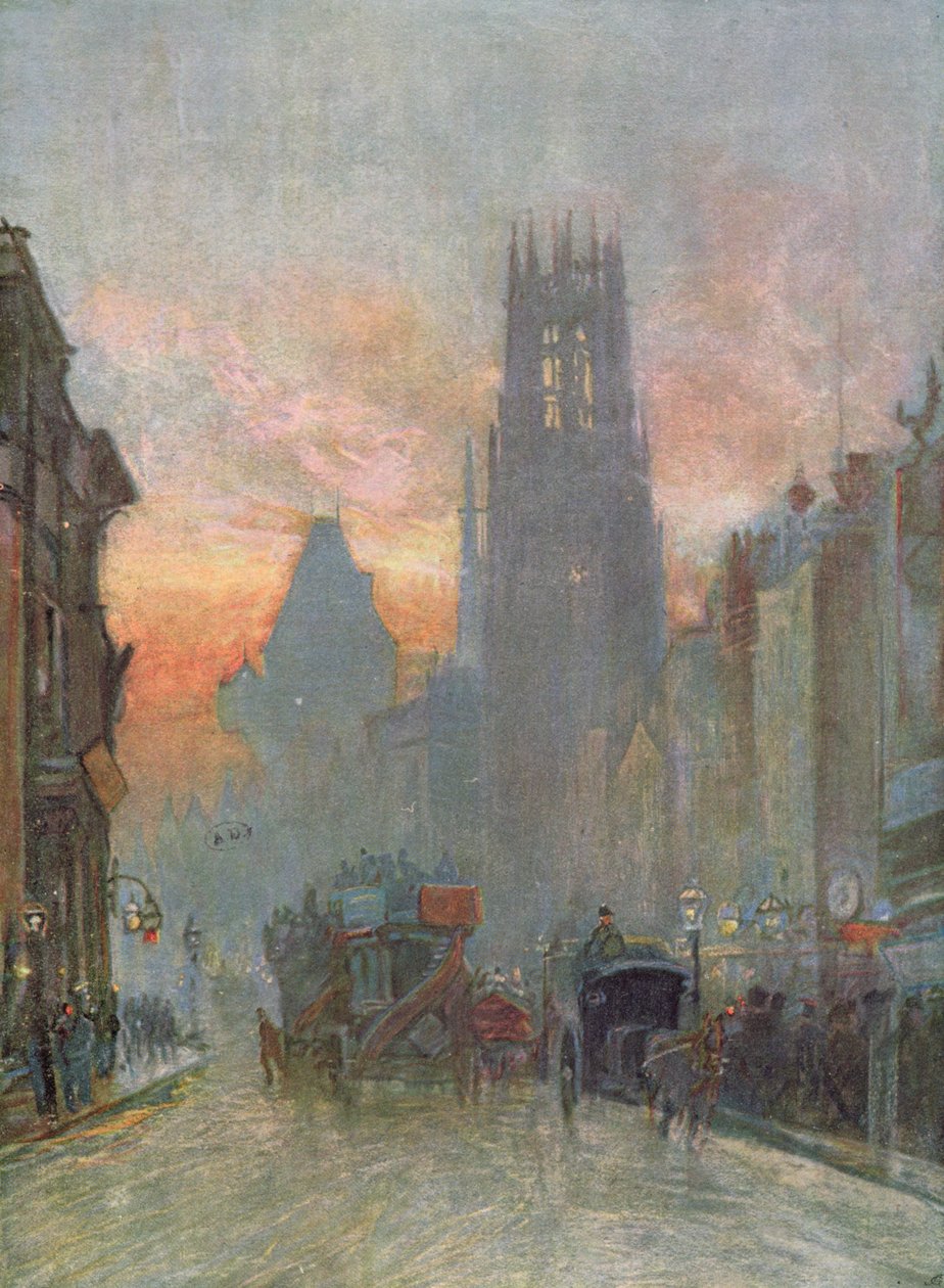 Pohled na Fleet Street, Londýn, konec 19. století od Herbert Menzies Marshall