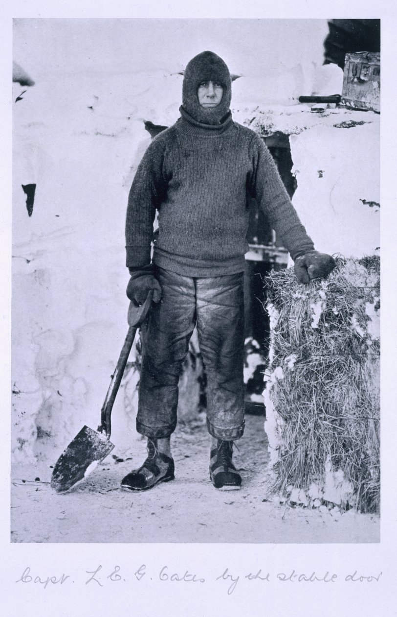 Kapitán Oates u dveří stáje, z ‚Scottovy poslední expedice‘ od Herbert Ponting