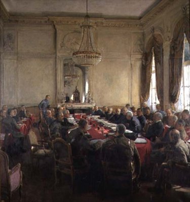 Zasedání Nejvyšší rady Interallied v paláci Trianon, Versailles, července 1918 od Herbert Arnould Olivier