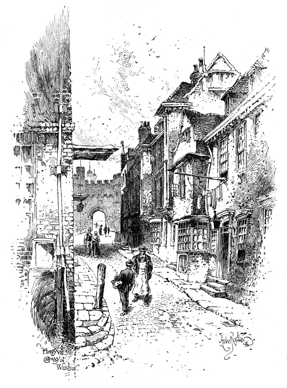 Brána Jindřicha VIII., hrad Windsor, c1888. od Herbert Arthur
