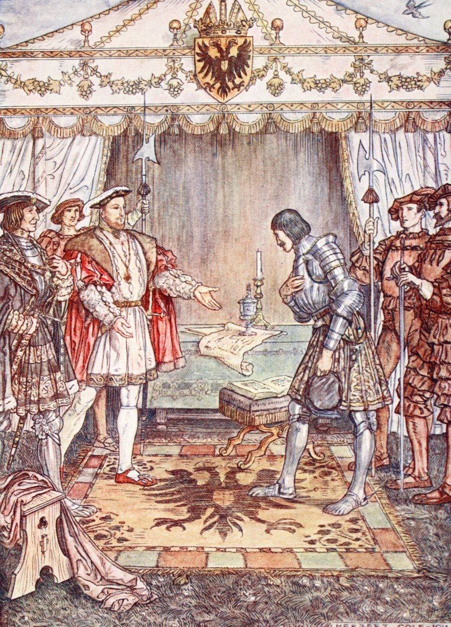 Bayard daroval Jindřichu VIII., ilustrace z 