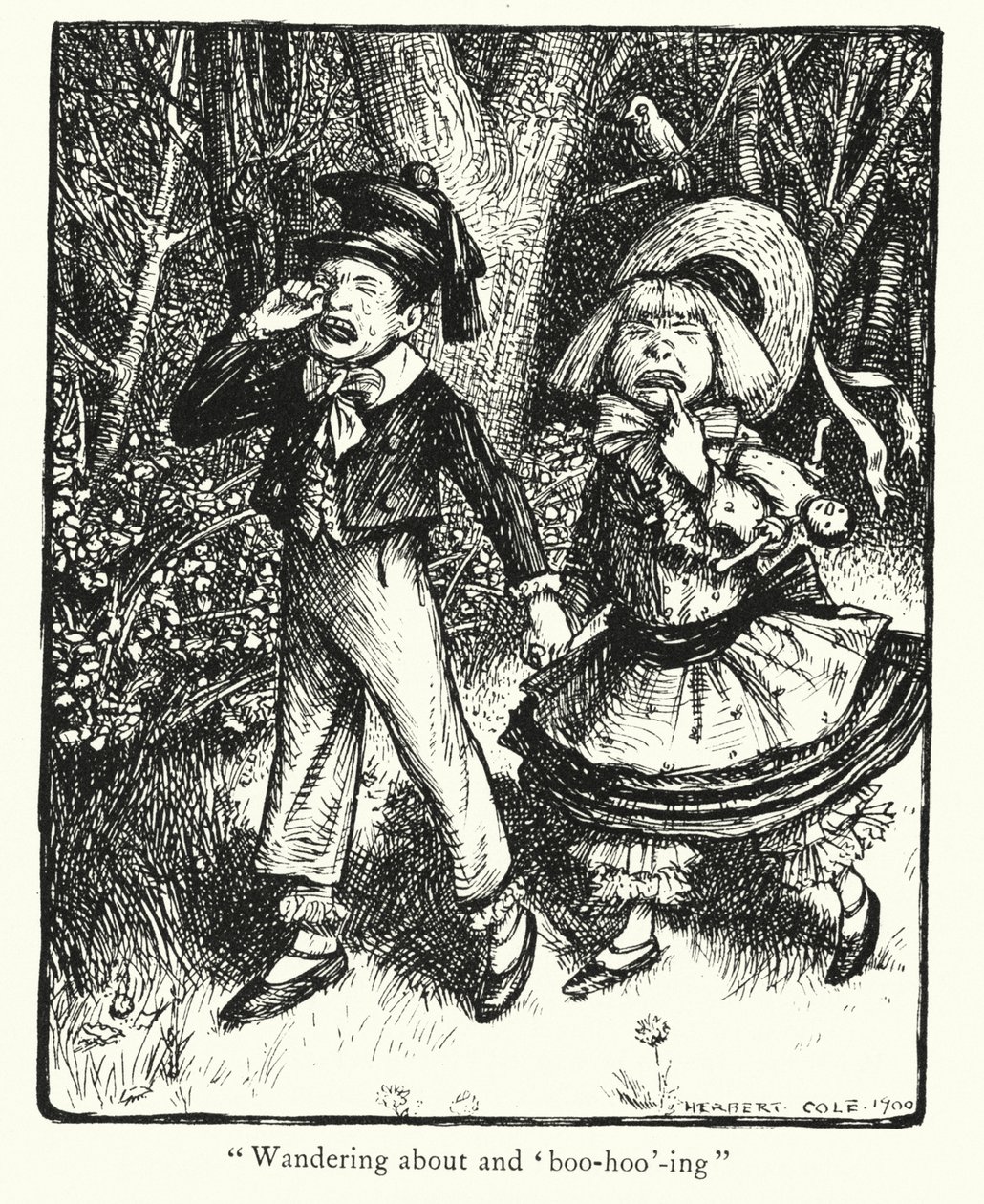 Ingoldsbyho legendy: Babes in the Wood (litografie) od Herbert Cole