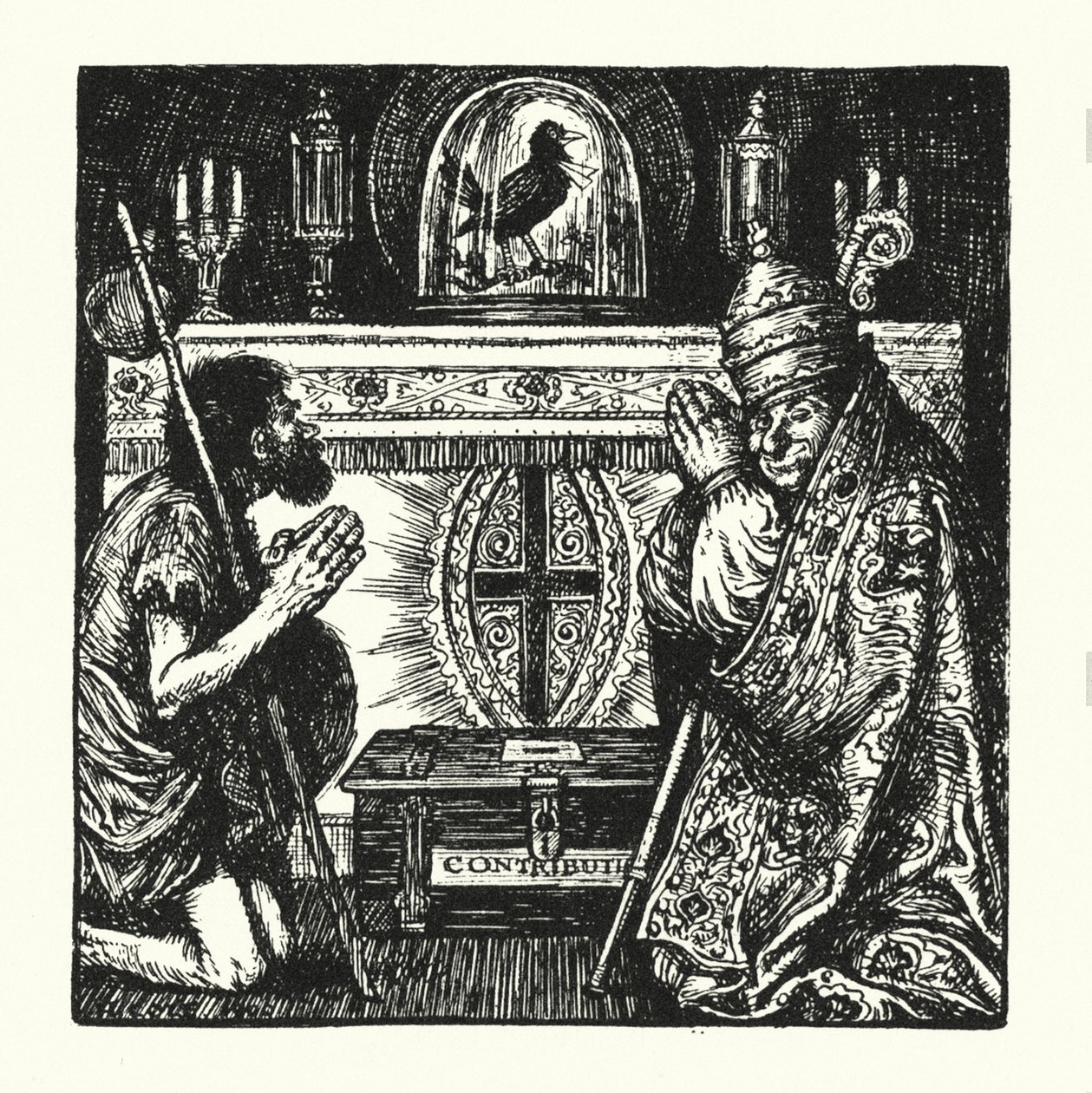 Ingoldsbyho legendy: Remešská kavka (litografie) od Herbert Cole