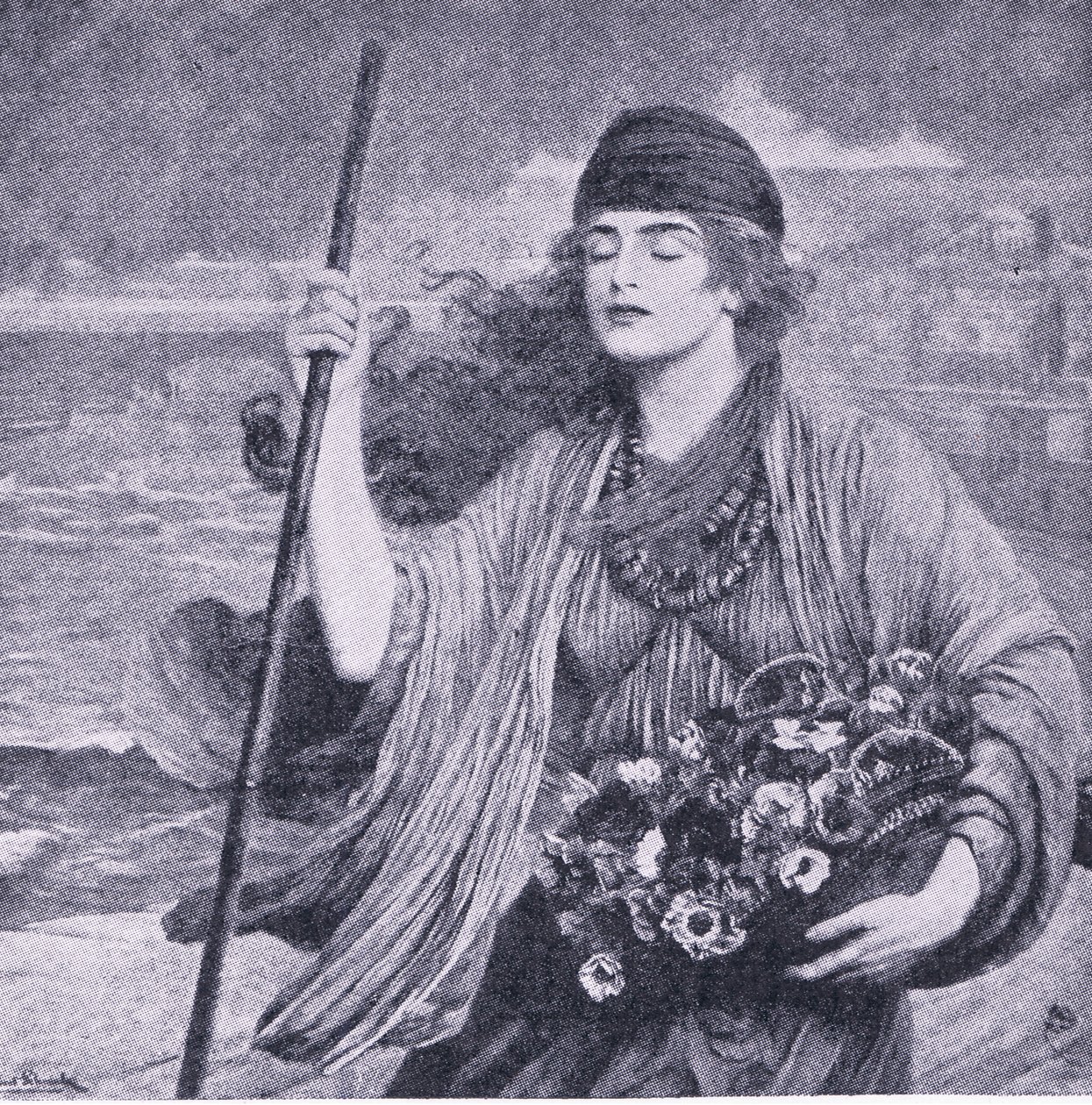 Nydia, slepá dívka z Pompejí, ilustrace ze Světové knihovny nejlepších knih, kolem roku 1940 od Herbert Gustave Schmalz