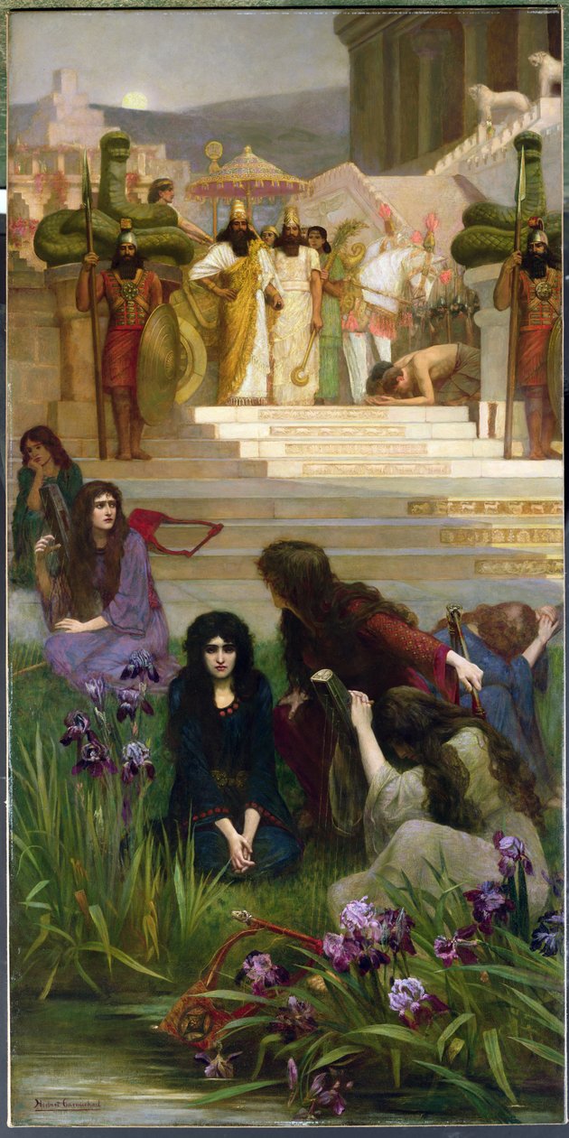 Judské dcery v Babylóně (olej na plátně) od Herbert Gustave Schmalz