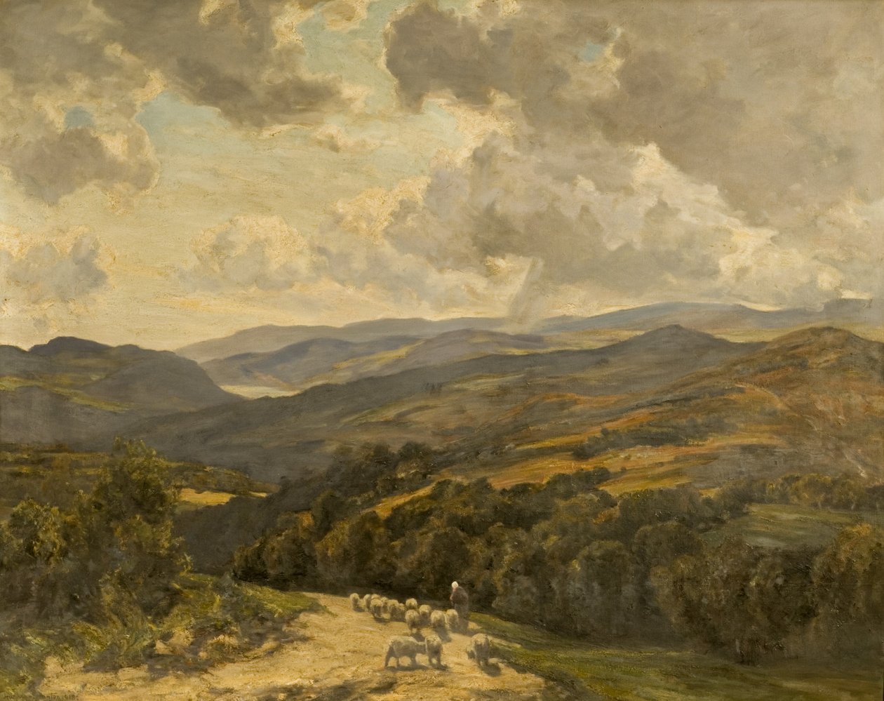 Welsh Hills poblíž Barmouth od Herbert Hughes Stanton