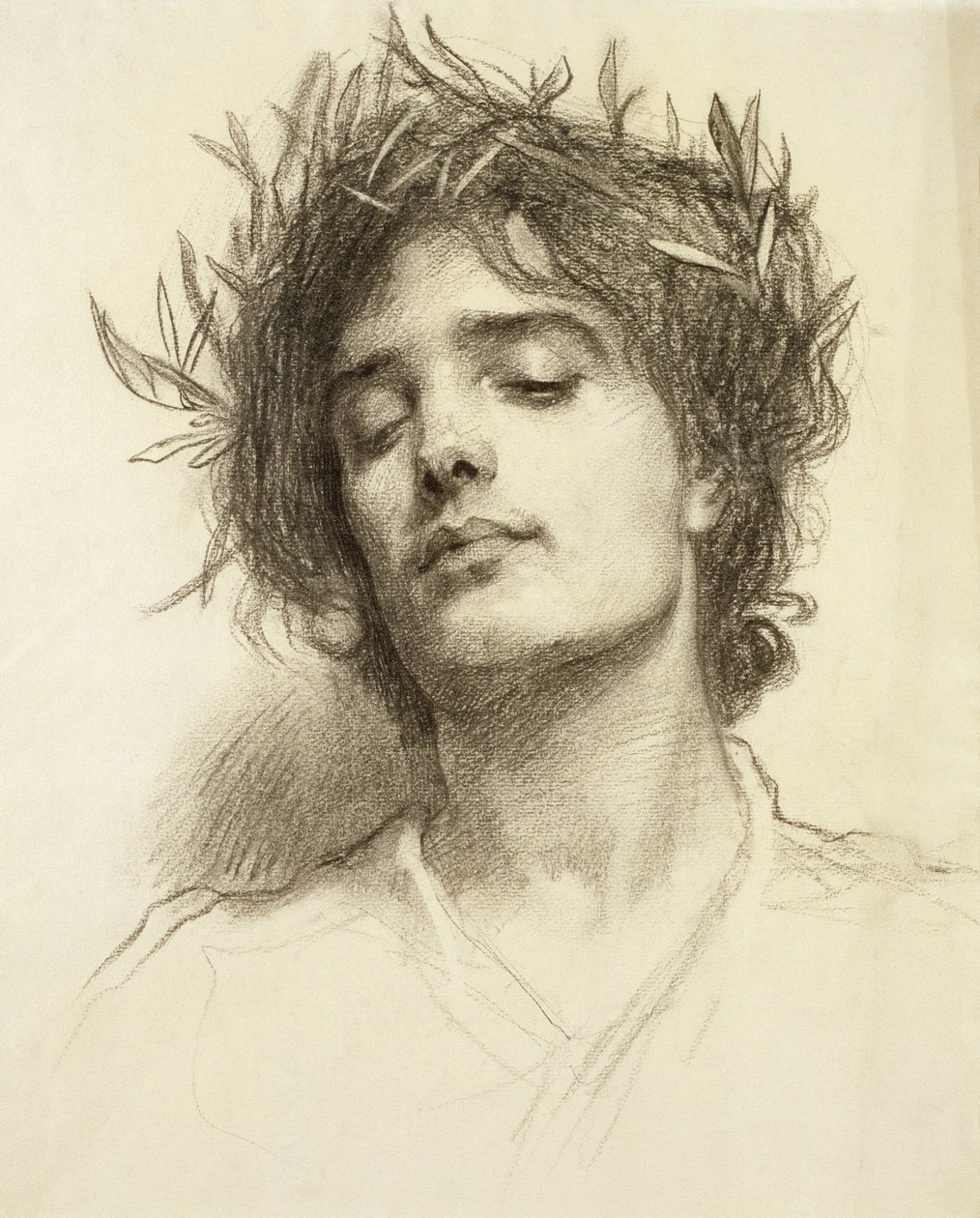Figurka s vavřínovým věncem od Herbert James Draper