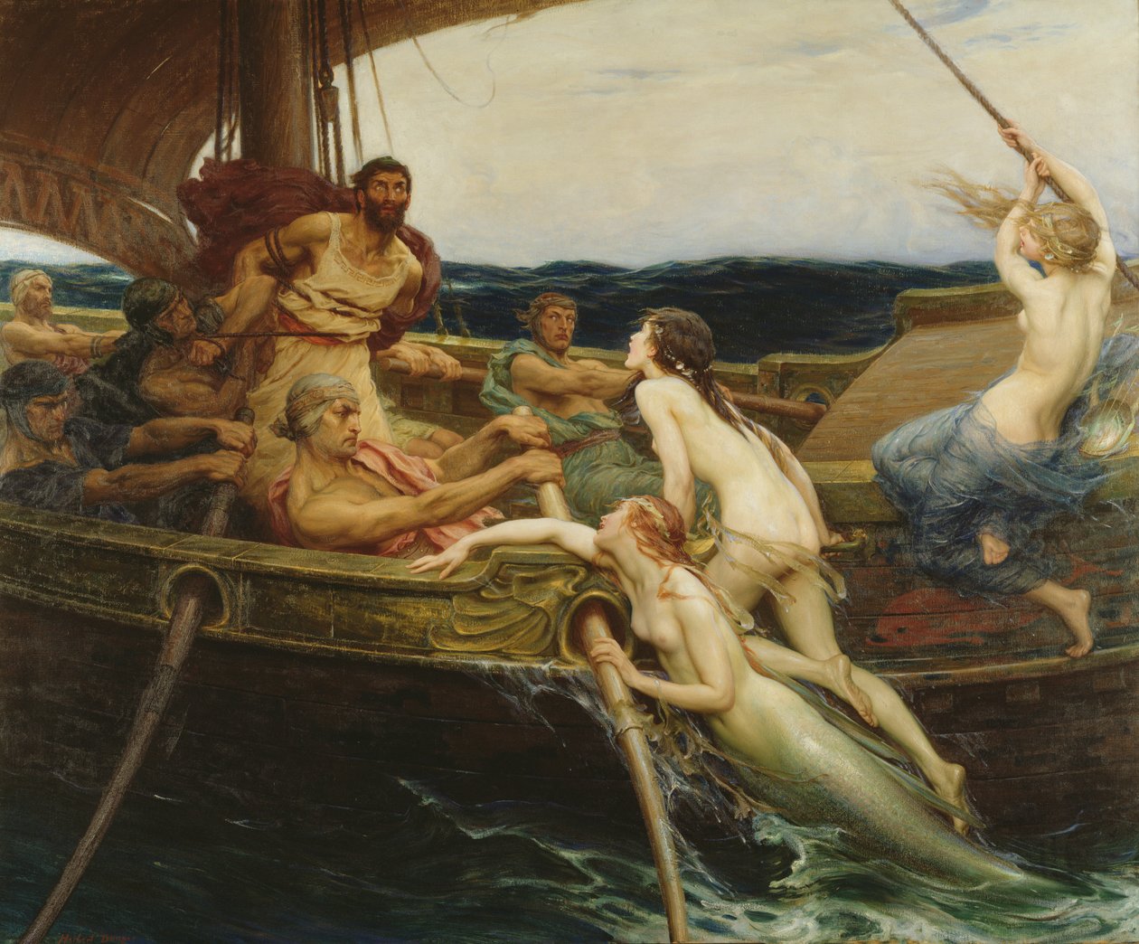 Odysseus a sirény od Herbert James Draper
