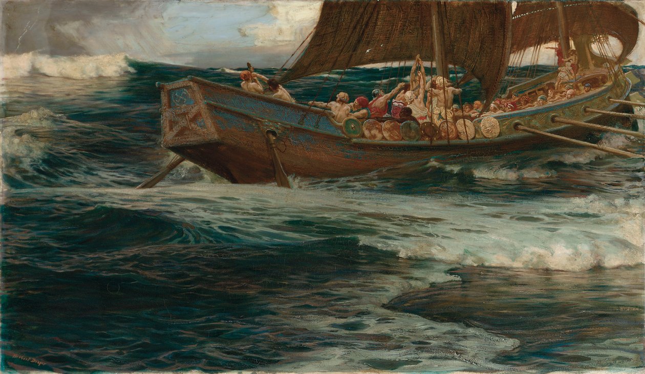 Hněv boha moře od Herbert James Draper