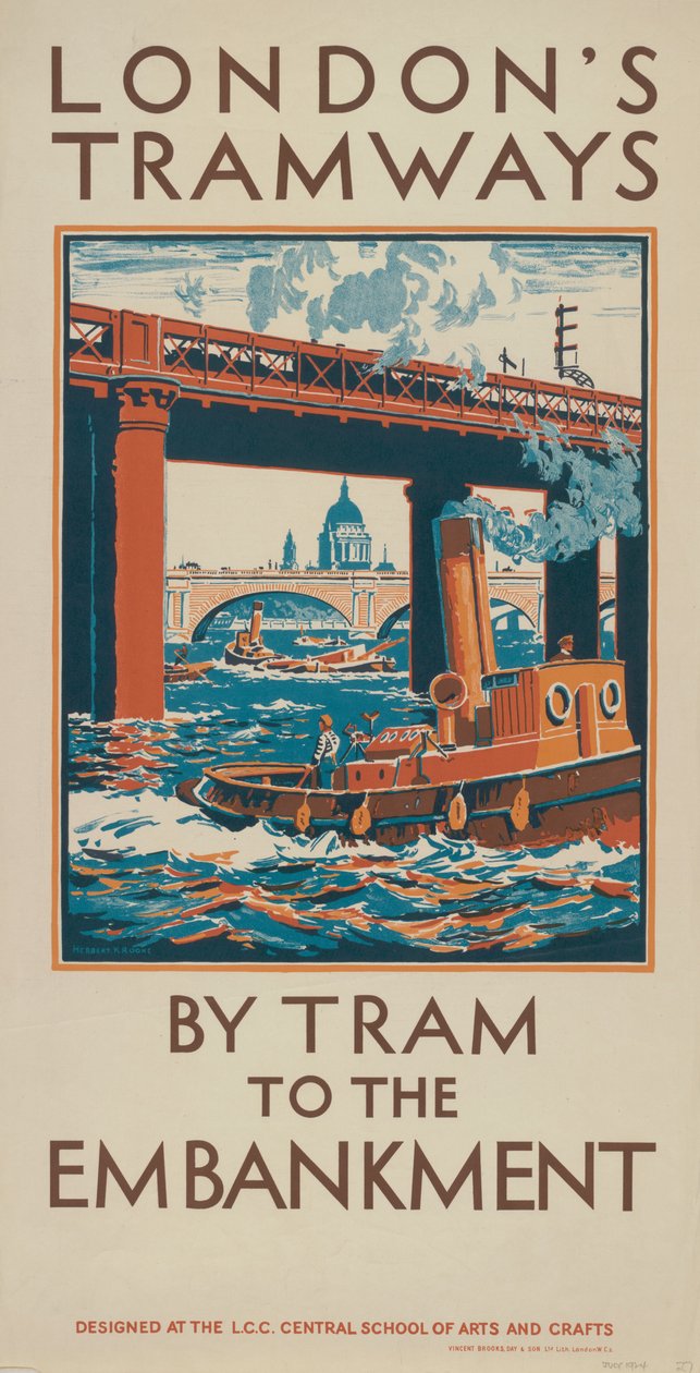 Tramvají na nábřeží, 1924 od Herbert Kerr Rooke