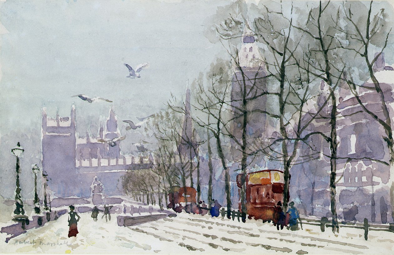 Zimní den, Westminster (wc) od Herbert Menzies Marshall
