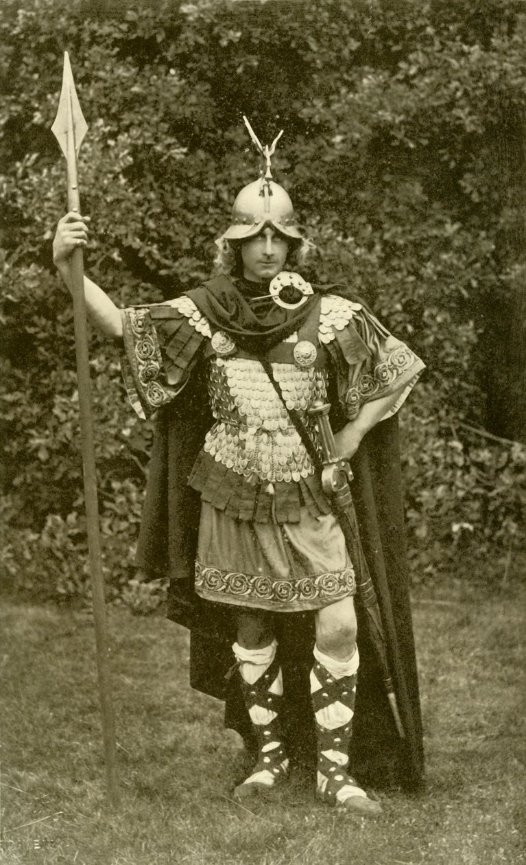 Představuje kostým krále Artuše britského náčelníka, Sixth Century AD., 1924 od Herbert Norris