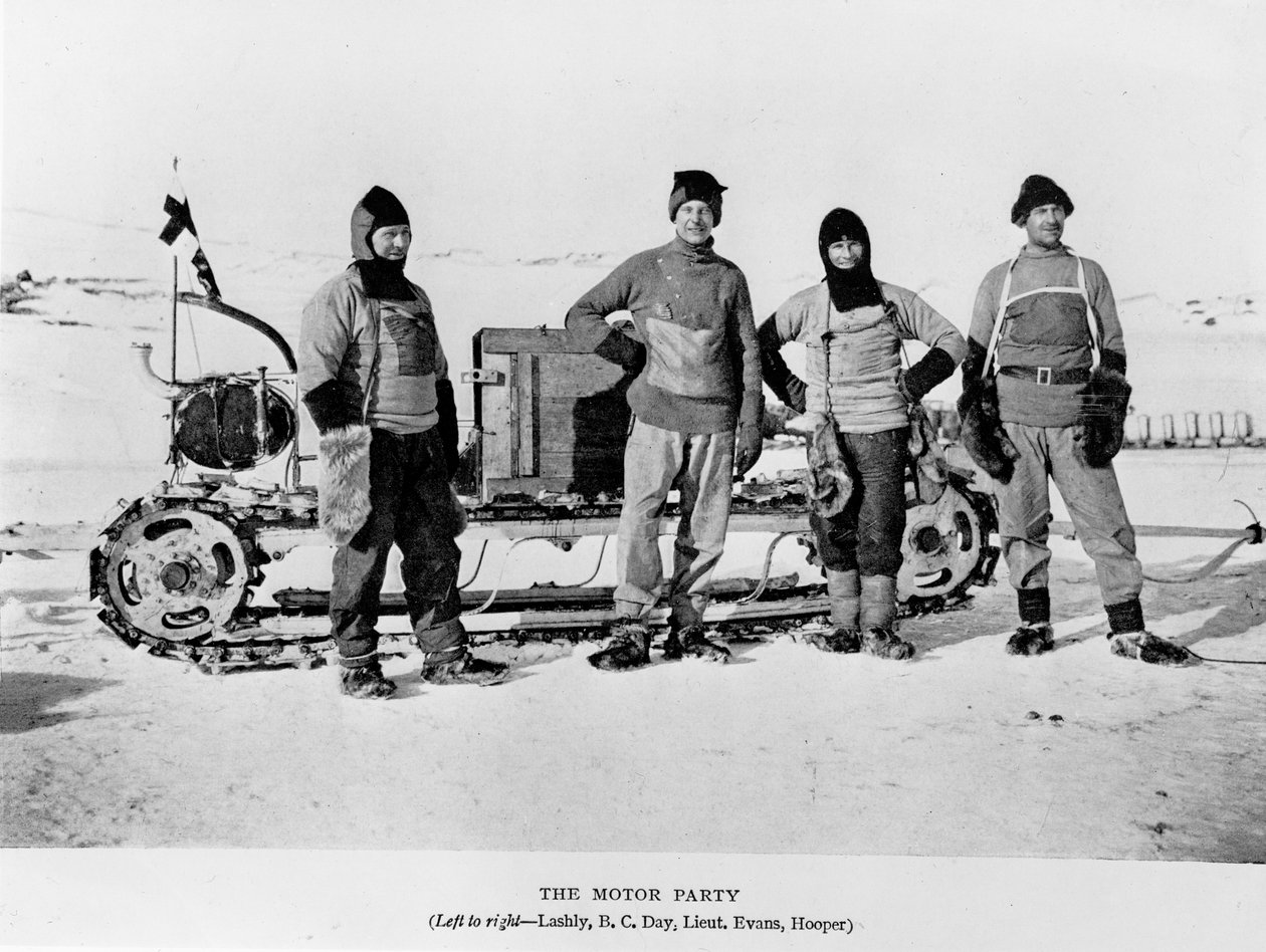 Motor Party - Lashly, Day, Evans a Hooper, 1911 od Herbert Ponting