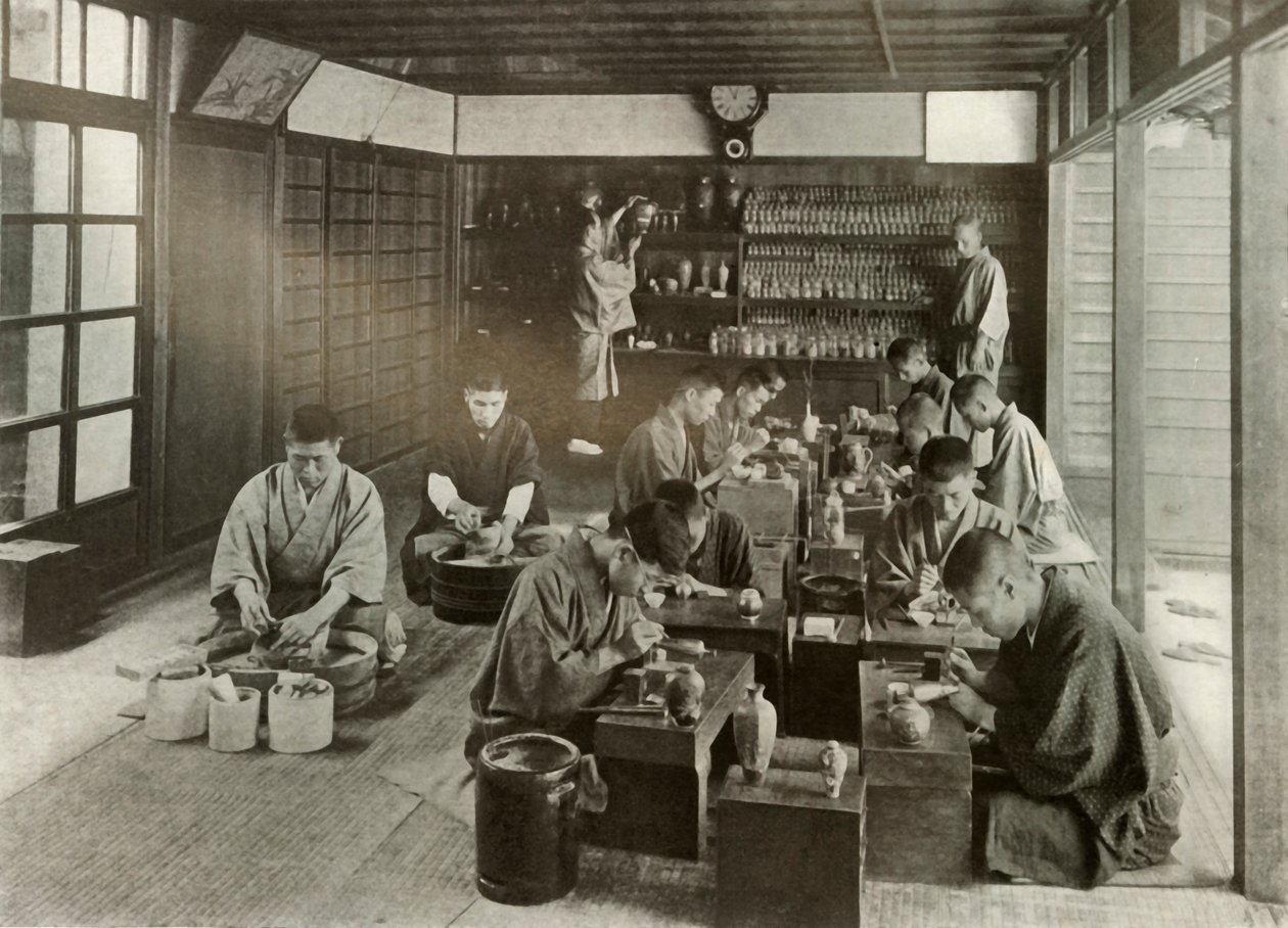 Workroom Namikawas, 1910. od Herbert Ponting