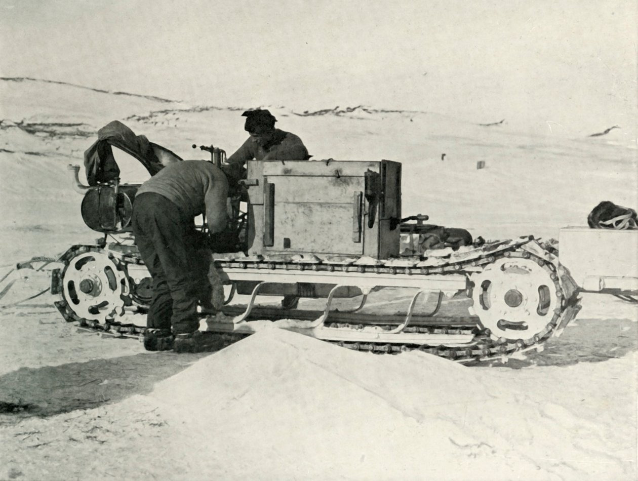 Jeden z motorových saní, 1911, 1913 od Herbert Ponting