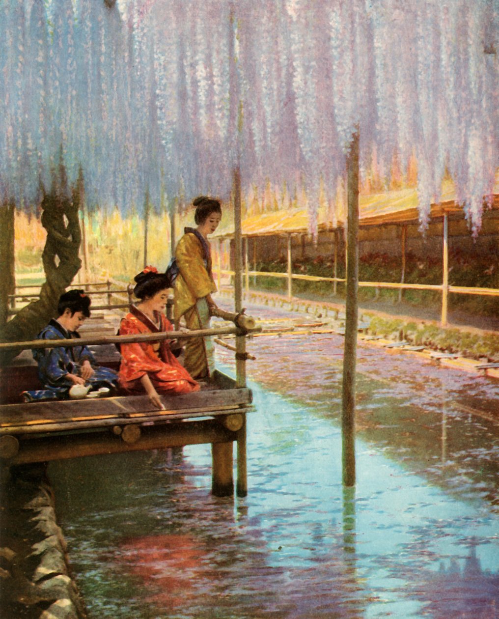 Pod purpurovými Wistarias, 1910. od Herbert Ponting