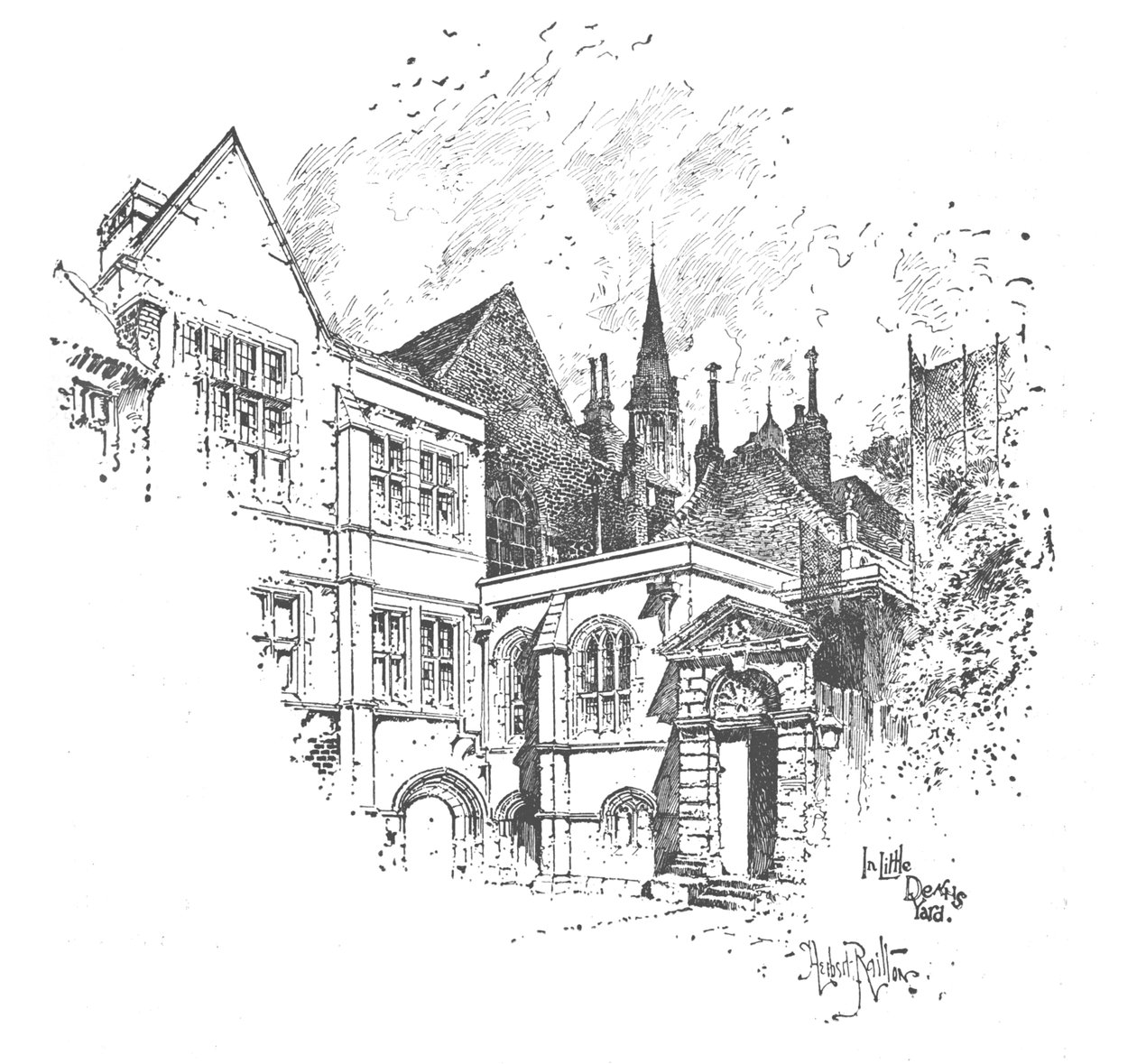 V Little Deans Yard, 1890 od Herbert Railton