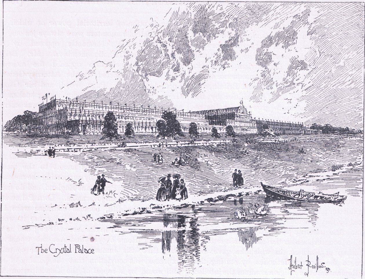 Křišťálový palác v Hyde Parku v Londýně, 1851 našeho letopočtu od Herbert Railton
