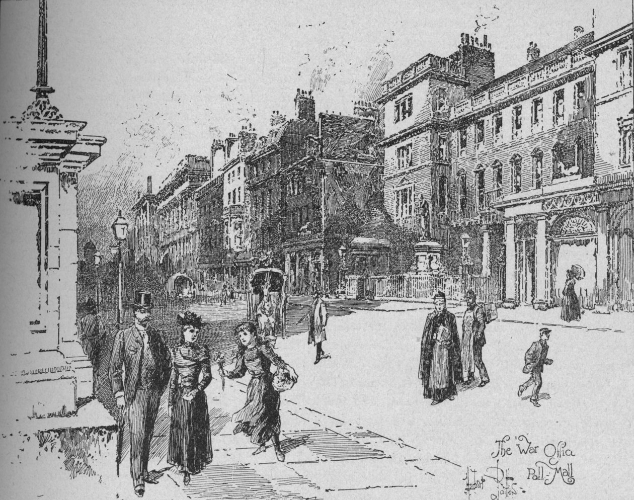 War Office, Pall Mall, c1890 od Herbert Railton