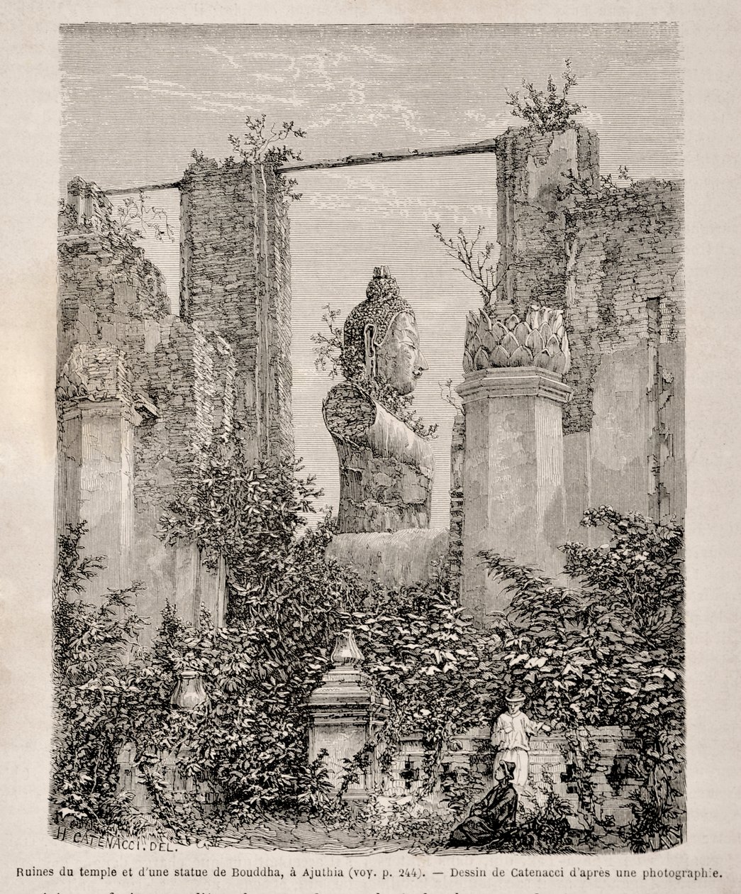 Ruiny Wat Phra Mongkok Bopit, Ayutthaya od Hercule Catenacci