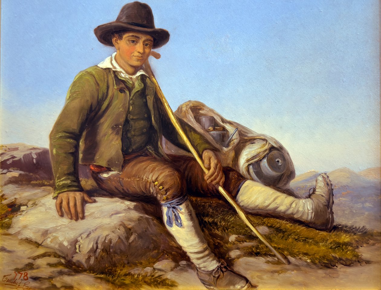 Berger de la Brigue, c1850 (olej na plátně) od Hercule Trachel