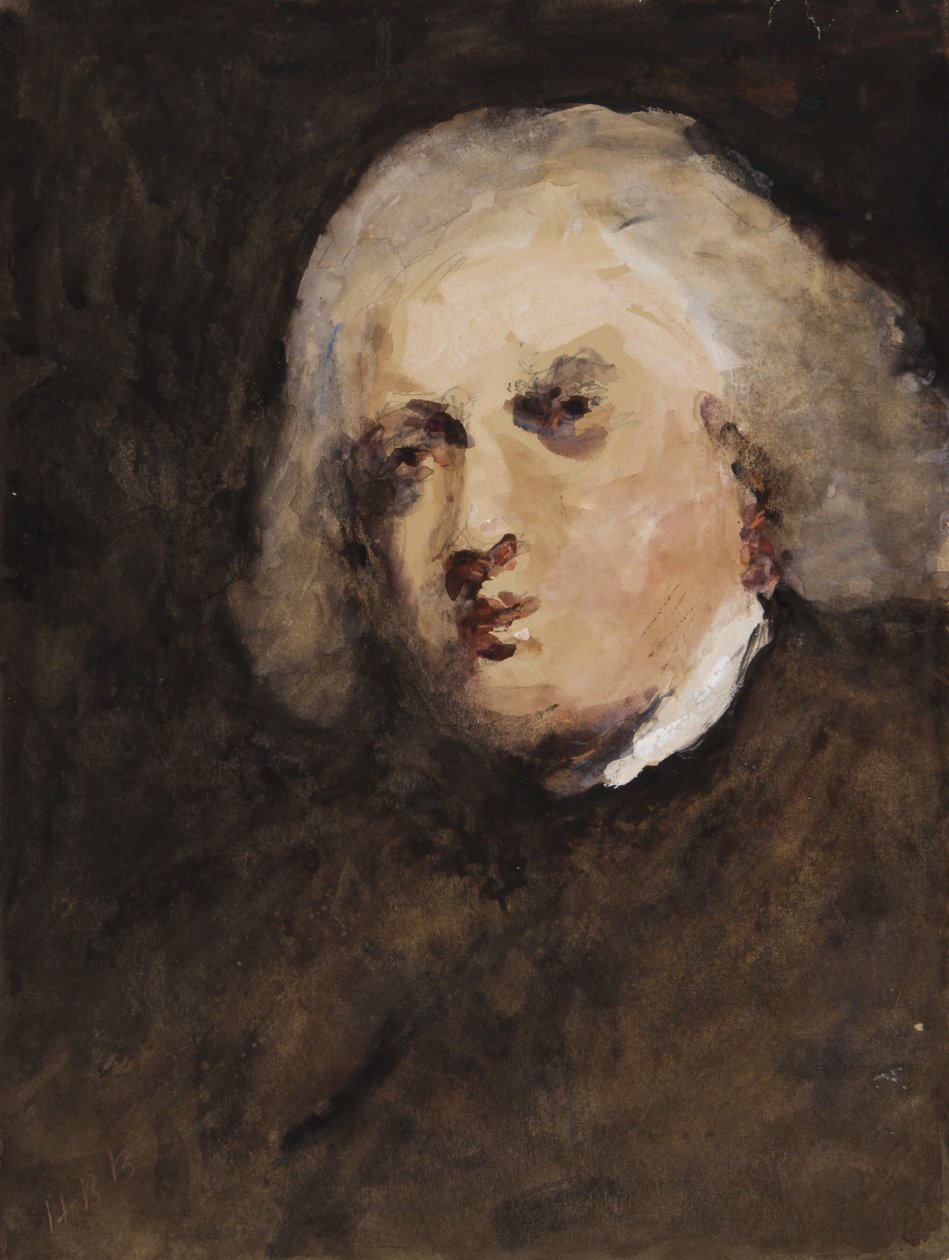 Dr Johnson, po Reynoldsovi (wc a kvaš na papíře) od Hercules Brabazon Brabazon