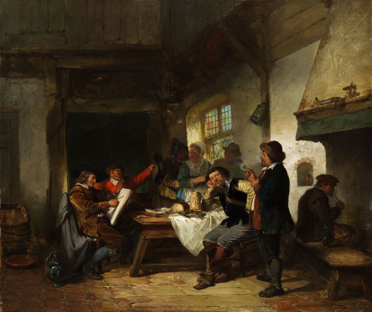 Malíř v hostinci od Herman Frederick Carel Ten Kate