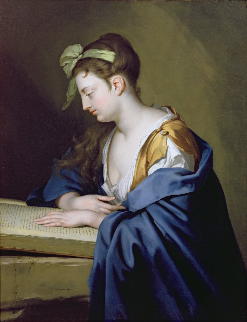 Lady Reading od Herman van der Mijn
