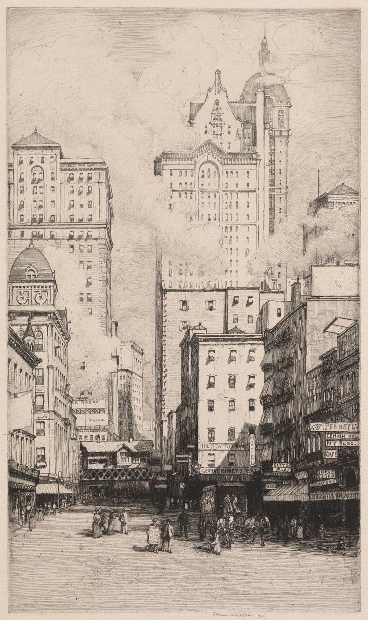Cortland Street, New York od Herman Armour Webster
