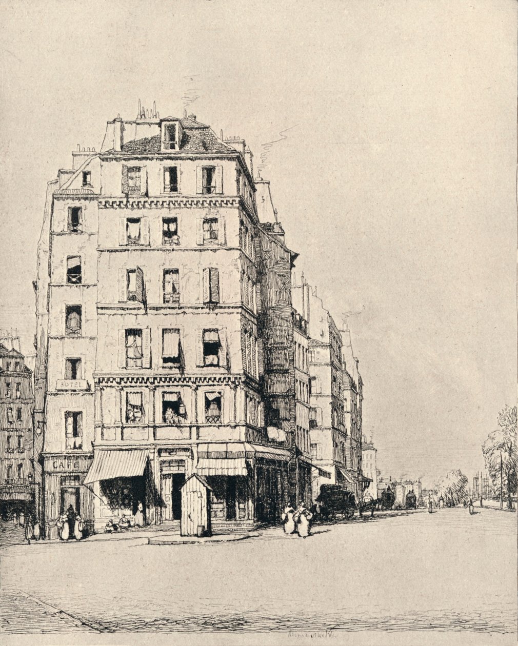 Staré domy na nábřeží, 1915 od Herman Armour Webster
