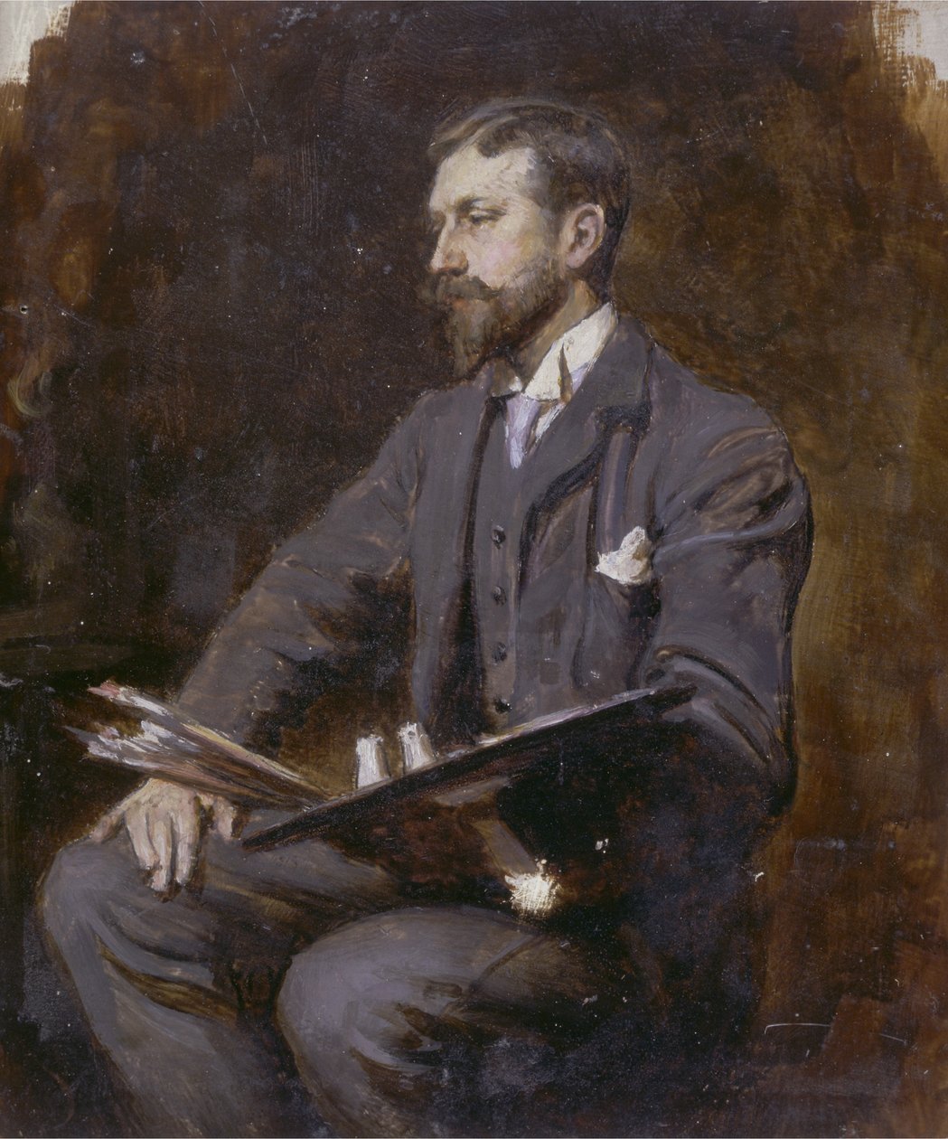 Možný autoportrét, cca 1890-1900 od Herman Gustave Herkomer