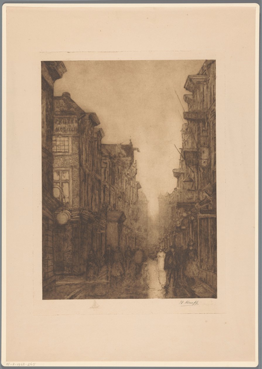 Spuistraat v Haagu od Herman Heuff (signed by artist)
