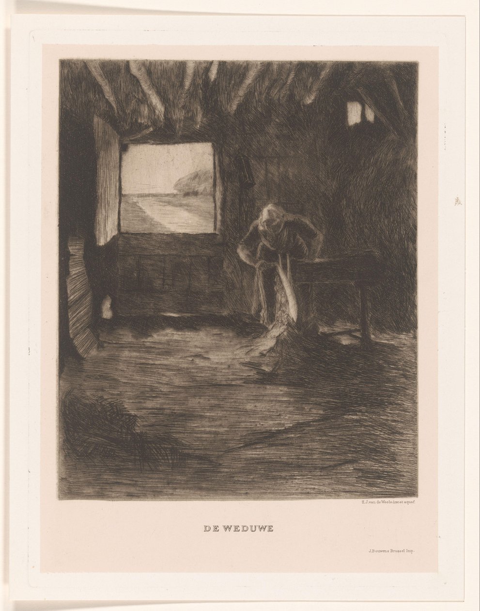 Žena ve stodole The Widow (název na objektu) od Herman Johannes van der Weele