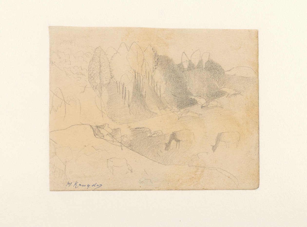 Údolí s pasoucím se dobytkem od Herman Kruyder (signed by artist)