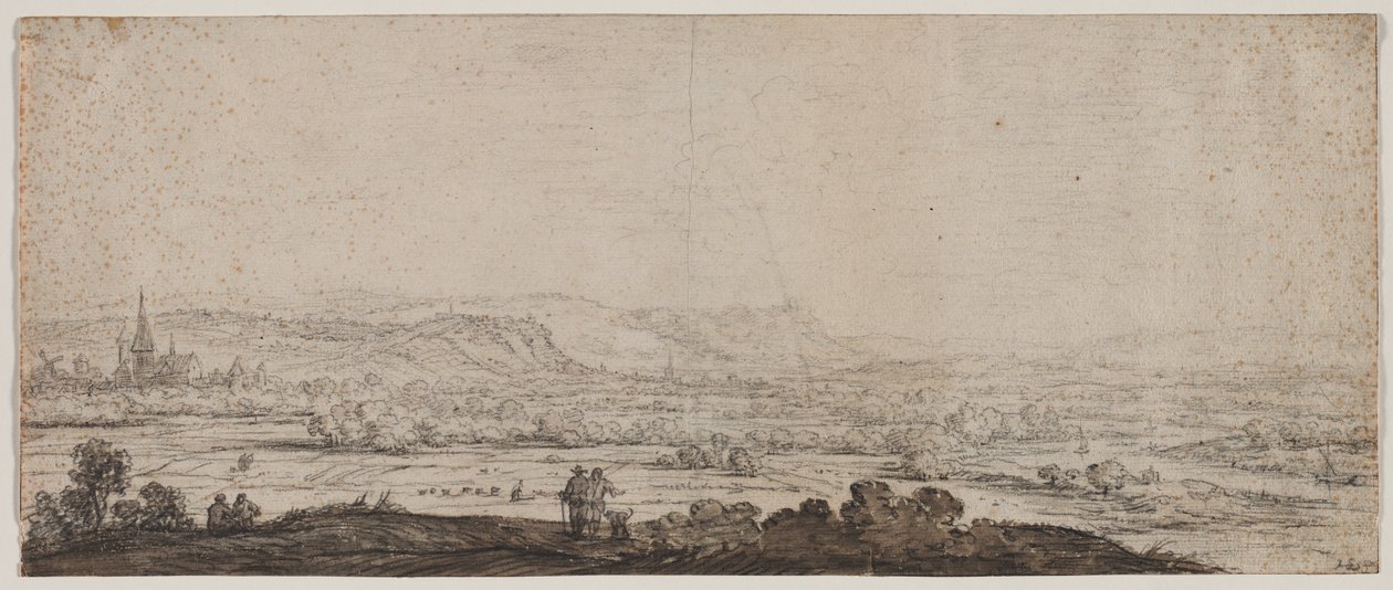 Krajina s vesnicí Schenkenschanz, Gelderland, 17. století. od Herman Saftleven