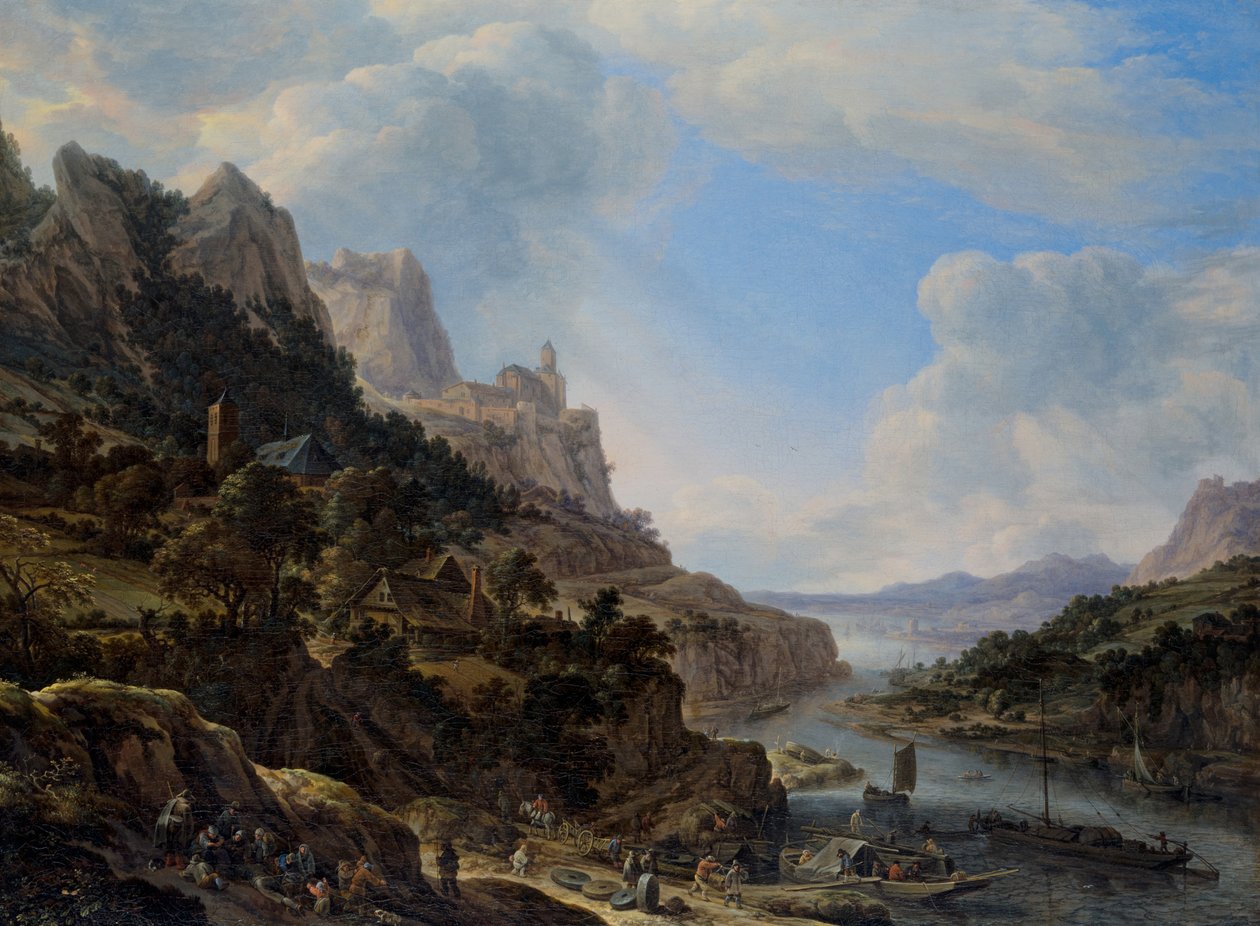 Krajina s řekou Rýn od Herman the Younger Saftleven