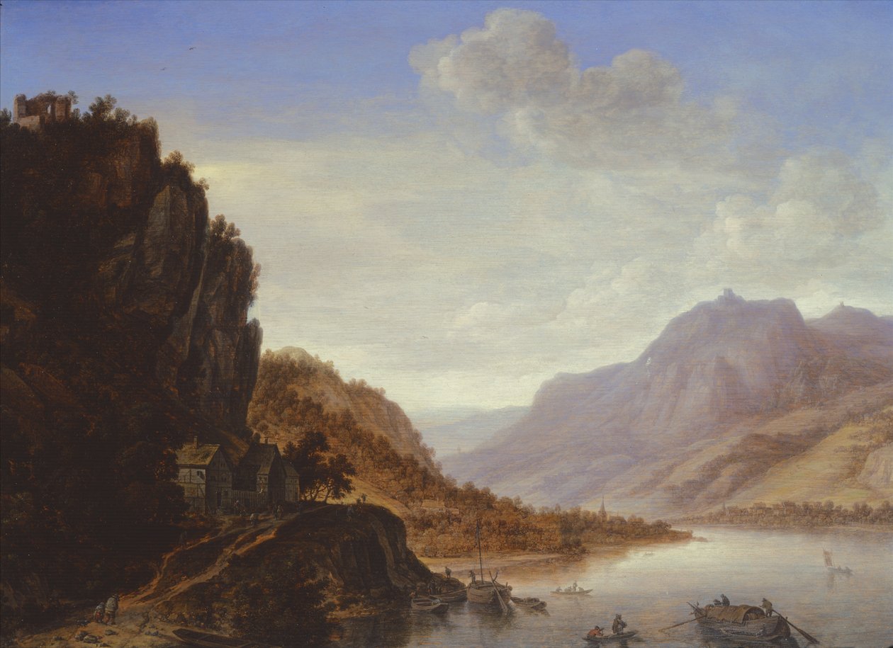 Horská říční krajina od Herman the Younger Saftleven