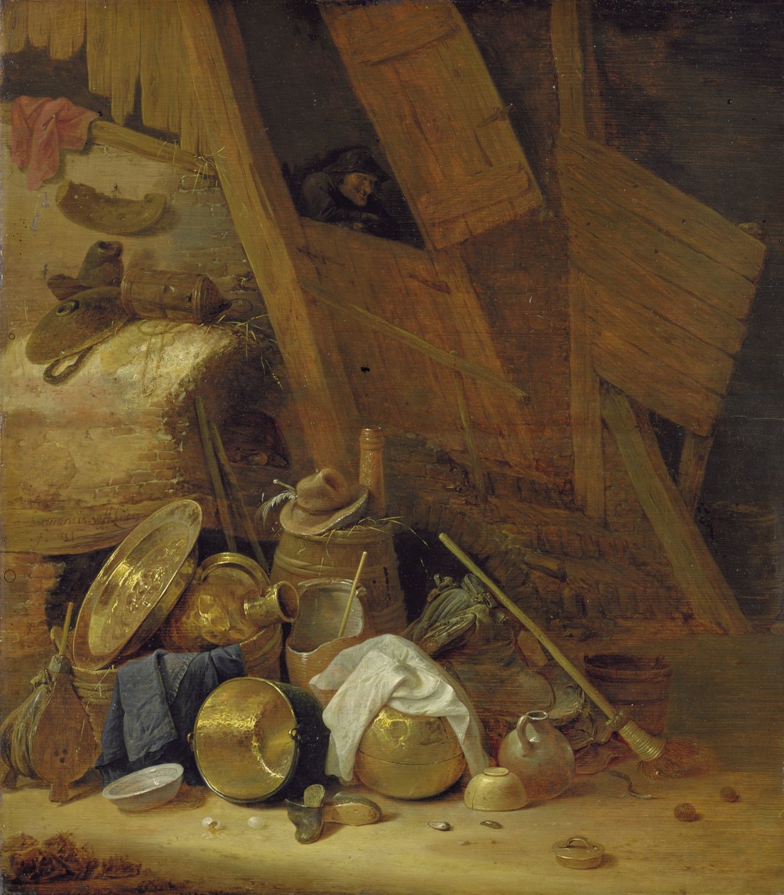 Zátiší uvnitř stodoly, 1634 od Herman the Younger Saftleven