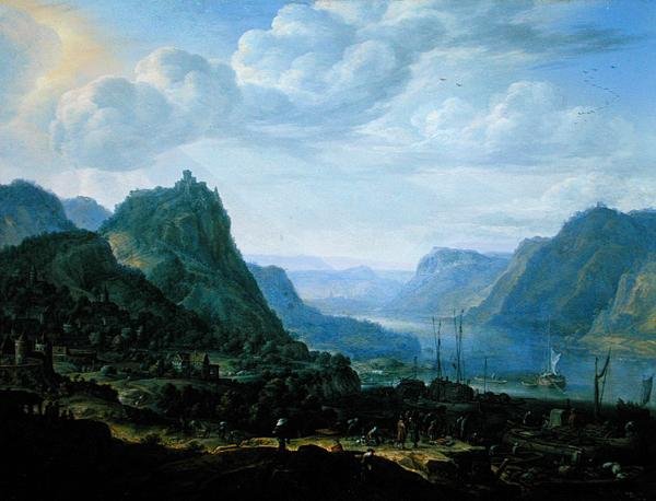 Pohled na Rýn od Herman the Younger Saftleven