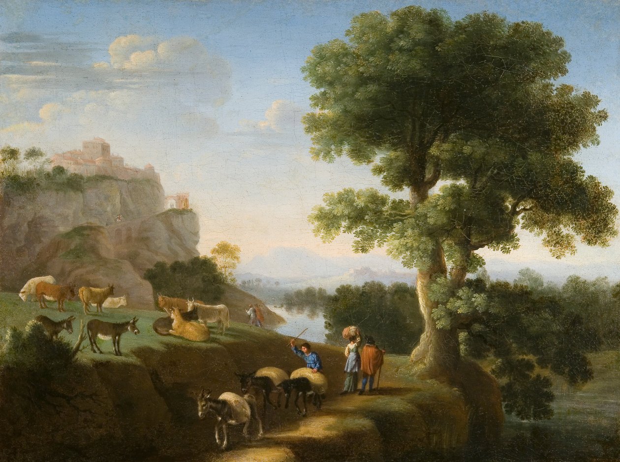 Krajina (olej na plátně) od Herman van (attr. to) Swanevelt