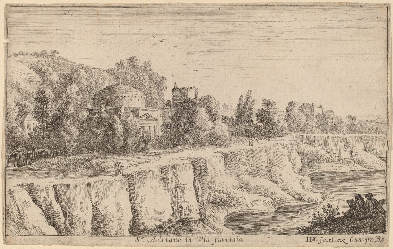 Kostel San Adrian na Via Flaminia od Herman van Swanevelt