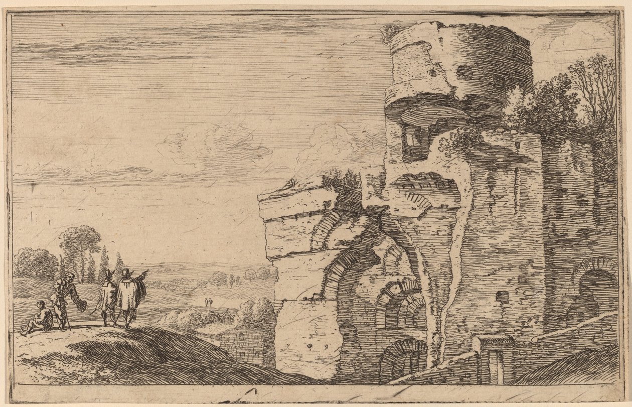 Ruiny na Palatine Hill od Herman van Swanevelt