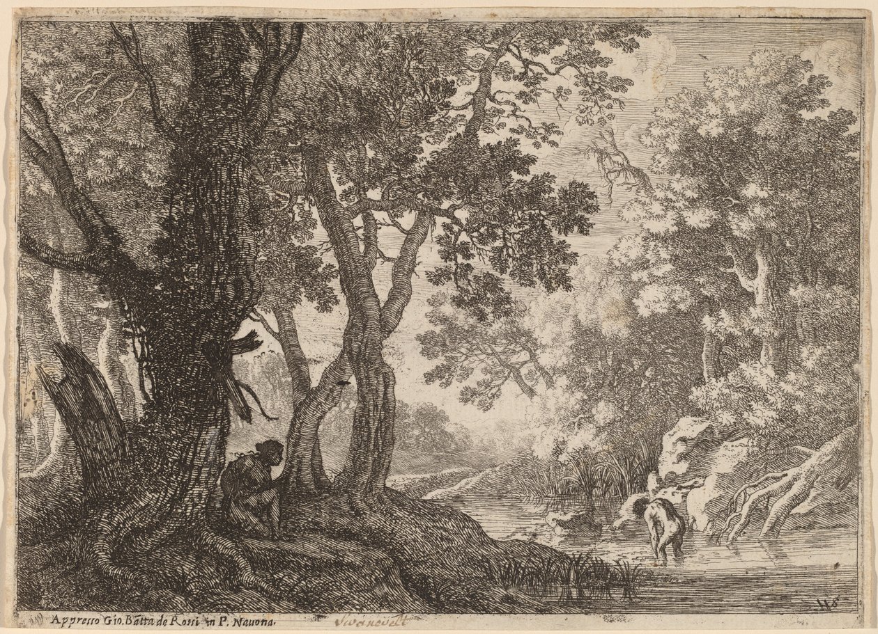 Salmacis a Hermaphroditus od Herman van Swanevelt