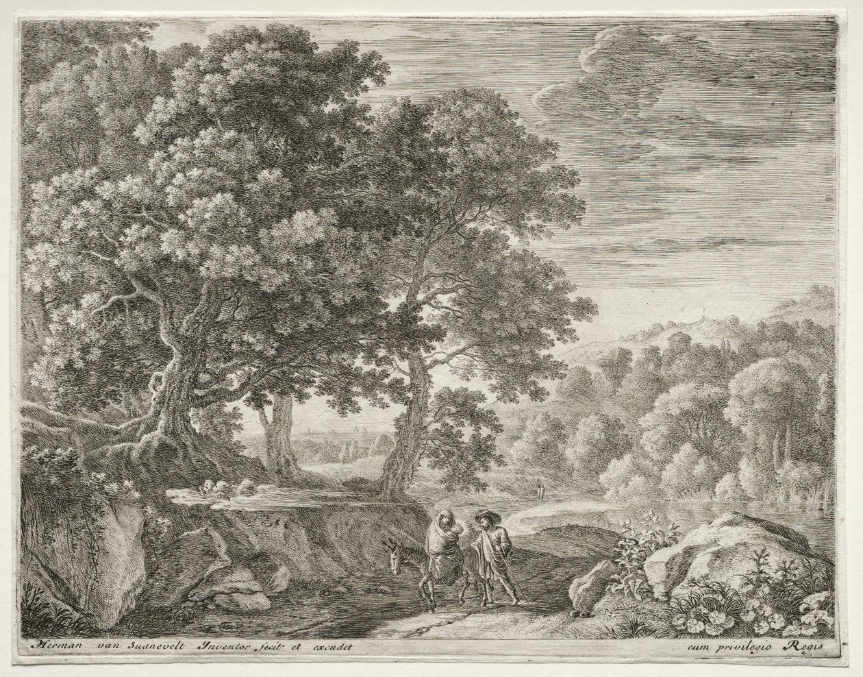 Útěk do Egypta, c. 1652-1654. od Herman van Swanevelt
